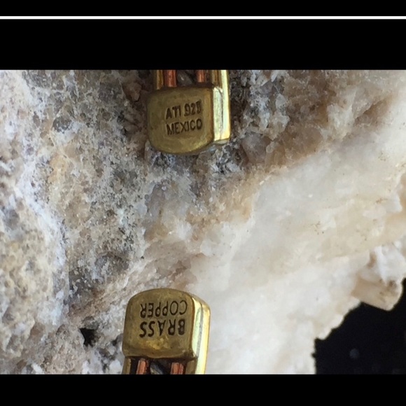 Vintage 5 Band Wave motif Brass Copper Cuff Bracelet - Picture 2 of 4